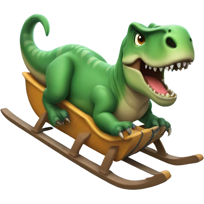 Trex sledding  emoji