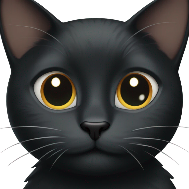 Black cat with white patches emoji