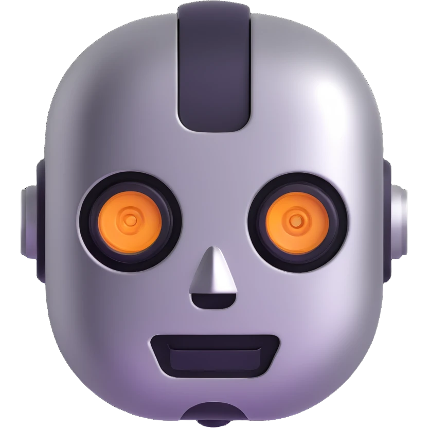 steel round robot face emoji