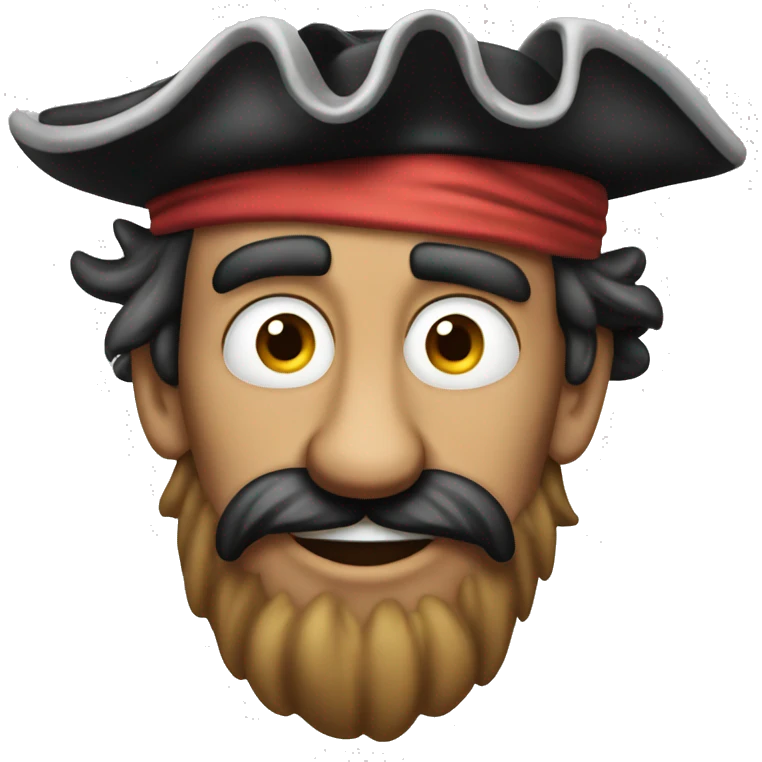 goofy pirate emoji