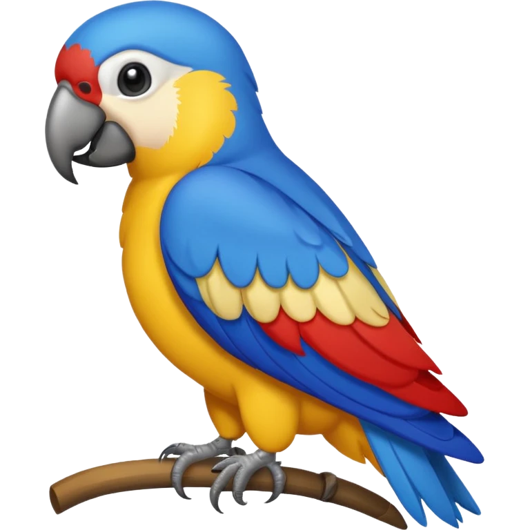 red blue yellow and blue parrot emoji
