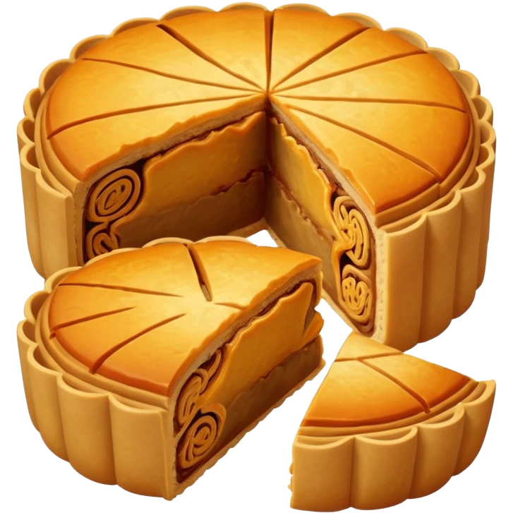 chinese moon cake cut in half emoji
