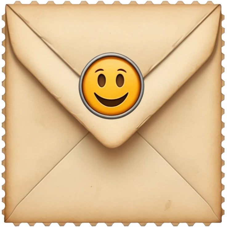 Letter with stamp on it emoji