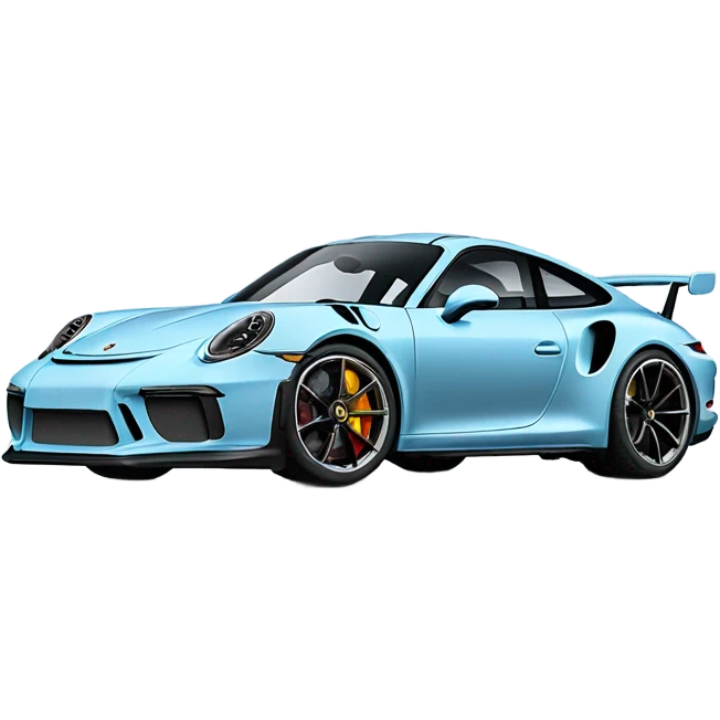 a porsche 911 gt3 in ice blue emoji