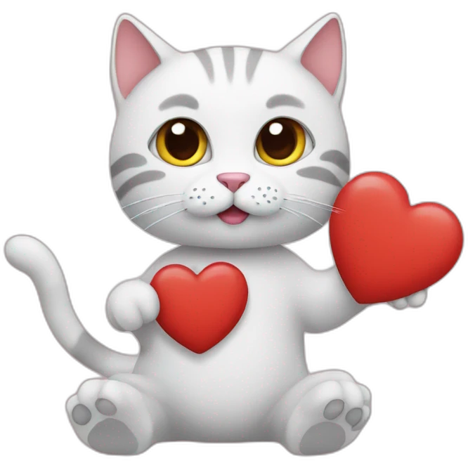 Cat with heart hand emoji