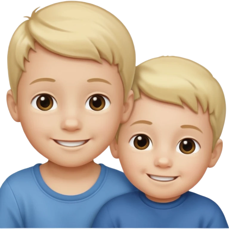 On the left side, it is half a photo of a baby, on the right side, it is half a photo of a young boy. Half baby half boy emoji