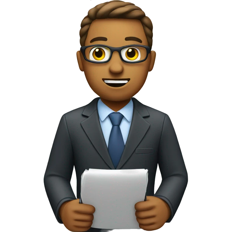 news reporter with microphone emoji
