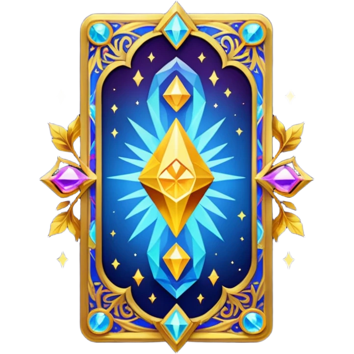 fantasy magic tarot card low poly emoji