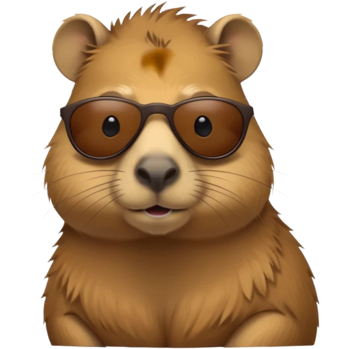 Capibara con lentes de sol oscuros emoji