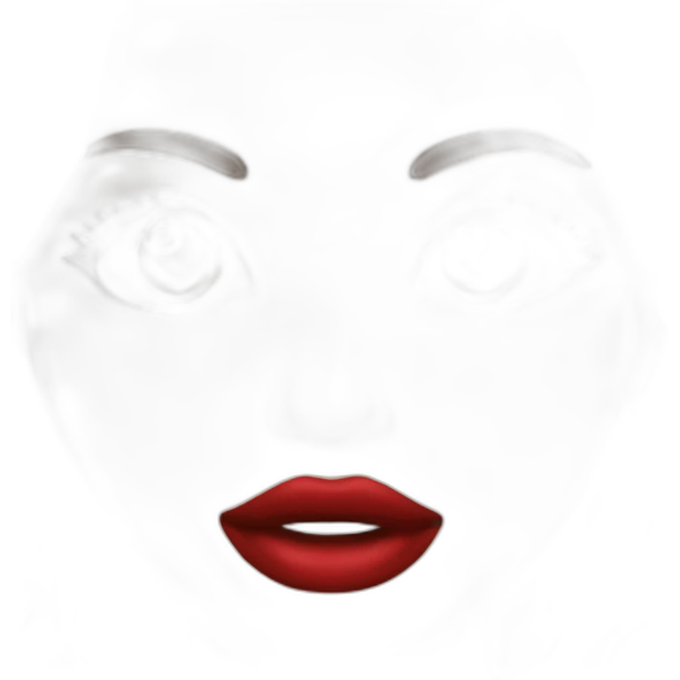 Labios mordiendose emoji
