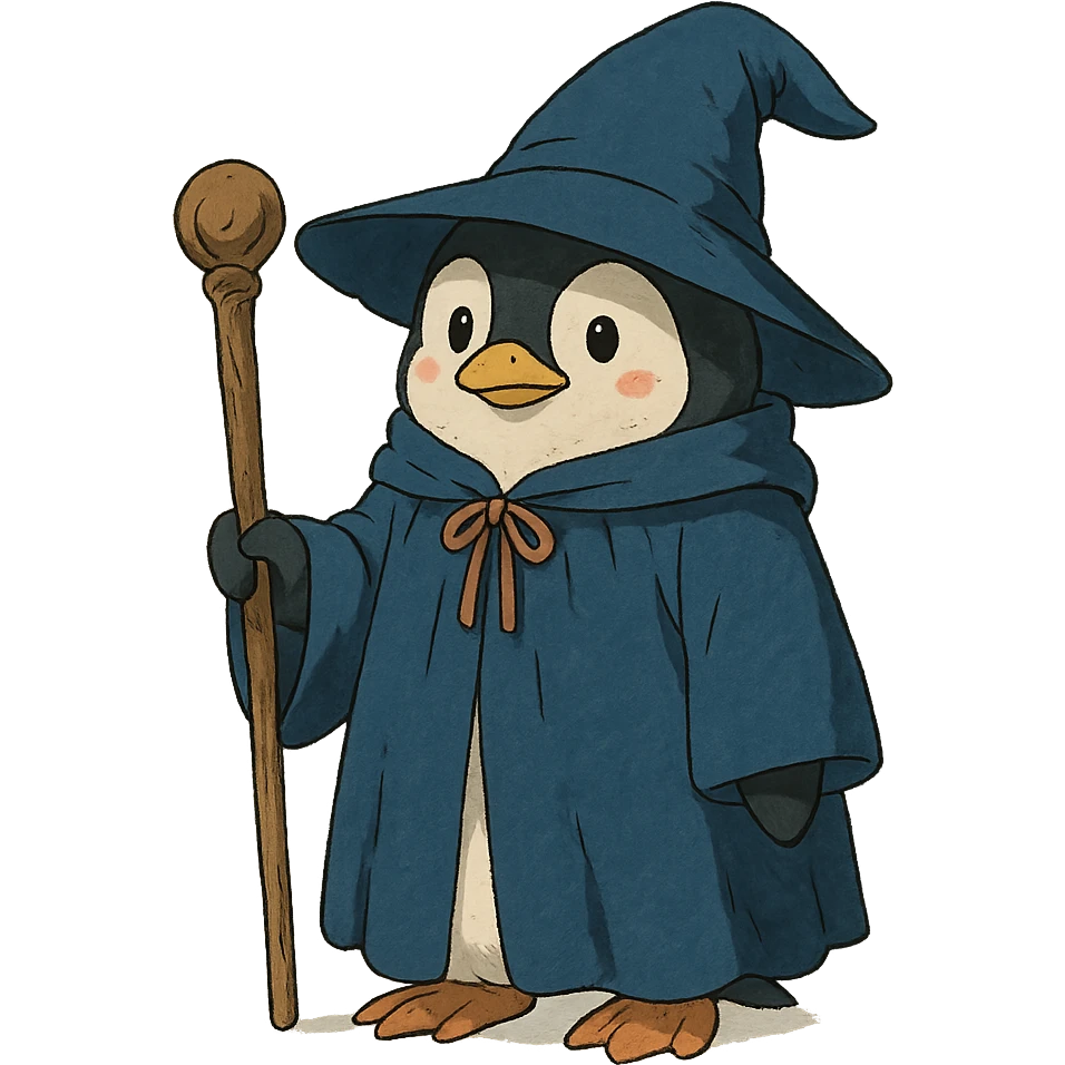 penguin wizard emoji