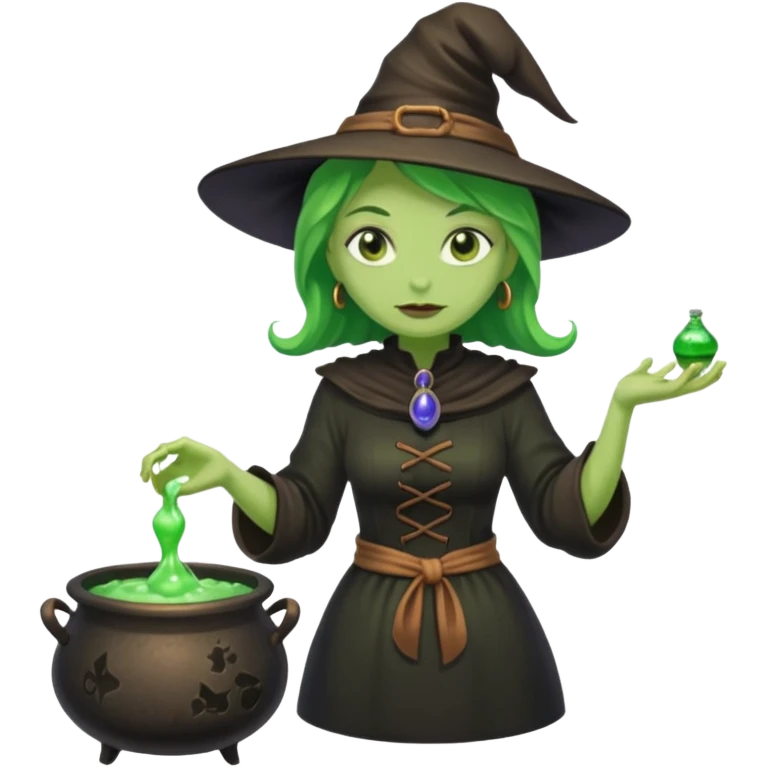 green witch cooking potion emoji