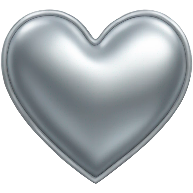 Heart made of silver emoji