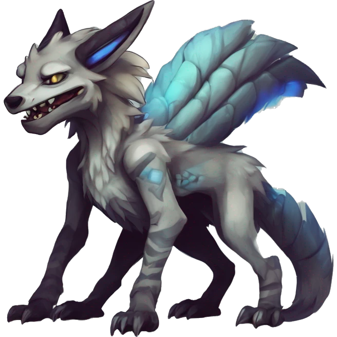 Cute Protogen-vernid-sergal-wickerbeast by griffsnuff & LiLaiRa & Falvie full body  emoji
