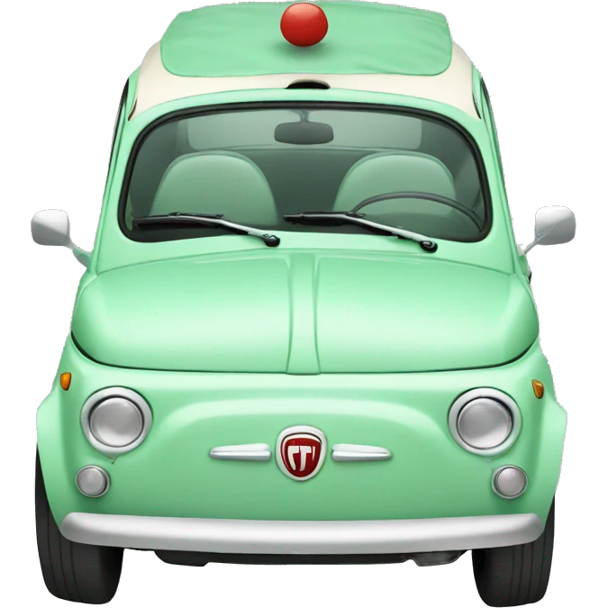 Fiat 500 mint green emoji