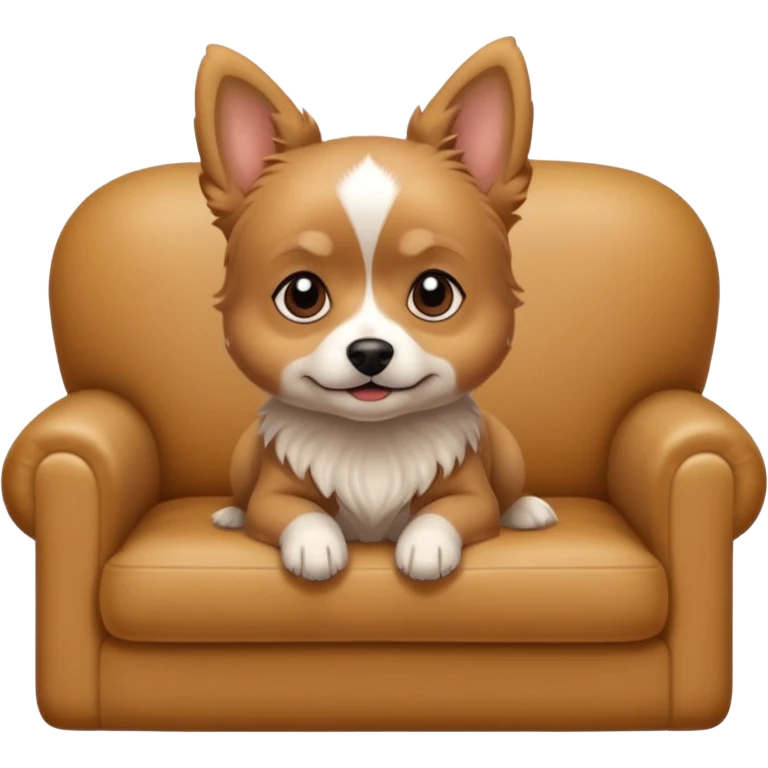 little dog on a couch  emoji