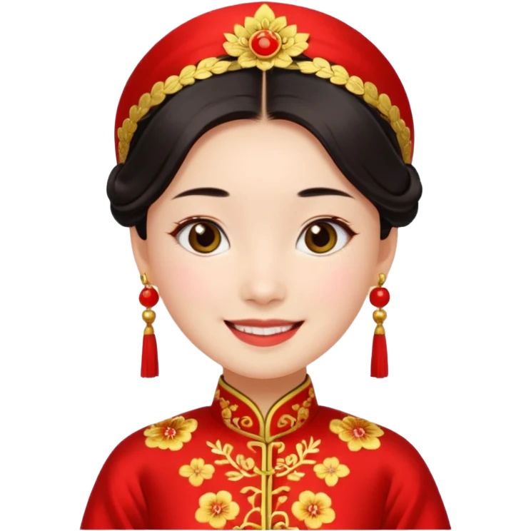 chinese girl in traditional costume emoji
