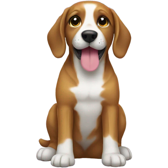 Dog under a rainbow emoji