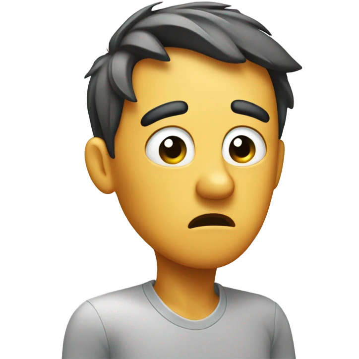 Confused face scratching his head thinking emoji