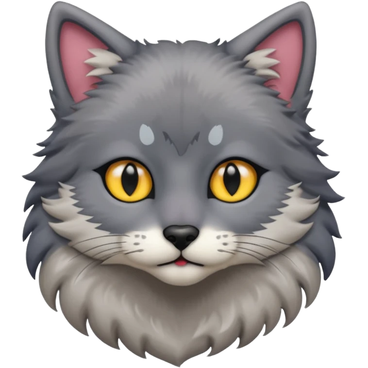 Half wolf half cat 🐱🐰 emoji