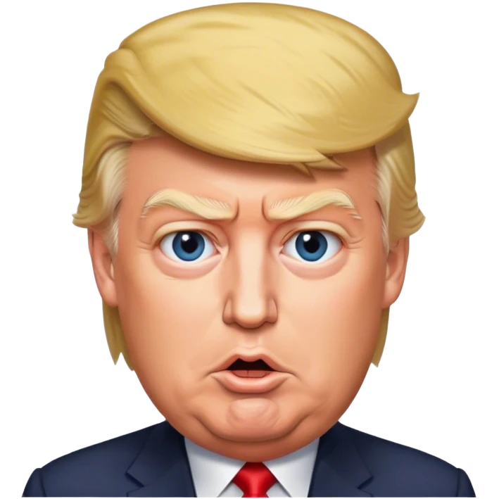 Trump photorealistic speaking emoji