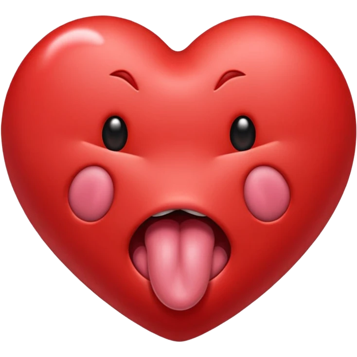 Heart with tongue  emoji