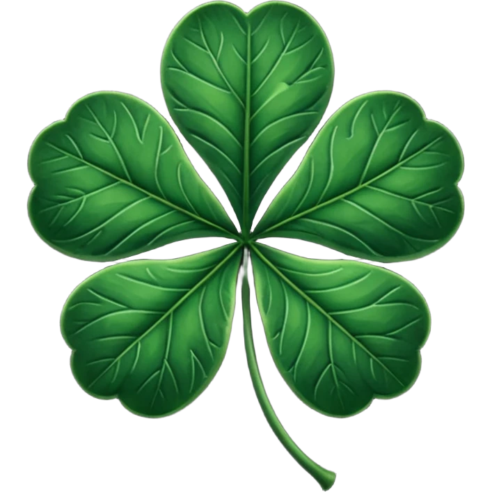 Trébol negro de cinco hojas  emoji