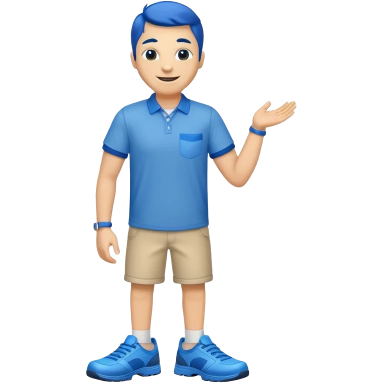 Tiburon con zapatos azules emoji