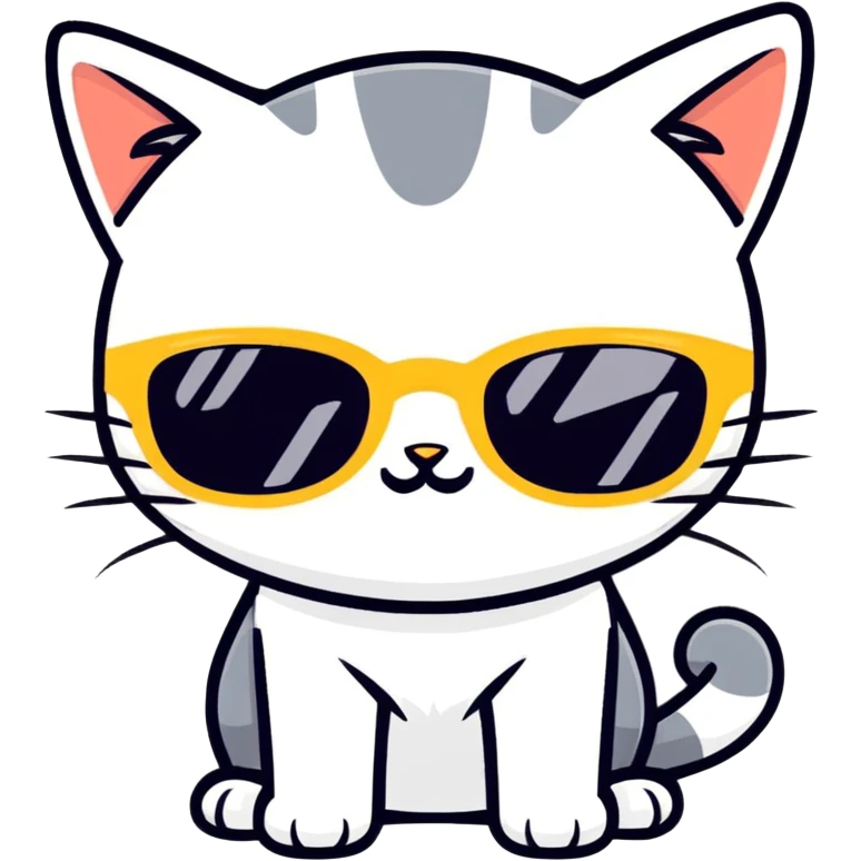 Cat with sunglasses emoji