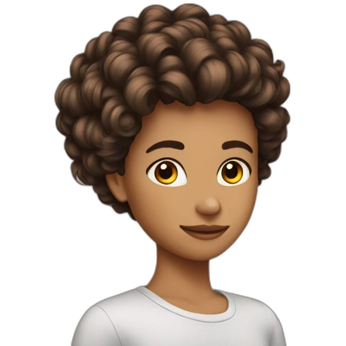 Bff cheveux brun emoji