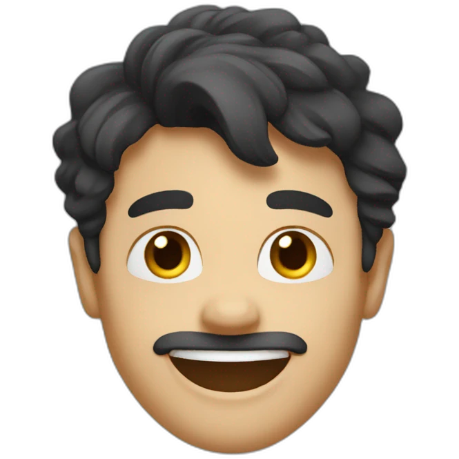happy-with-dark-hair emoji
