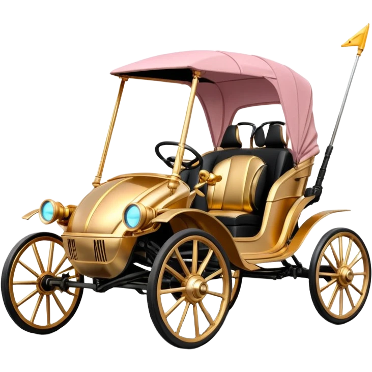 C-3PO in 1865 rose-gold buggy powered by electric motors and batteries  emoji