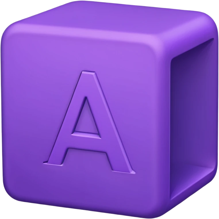 purple letter a emoji