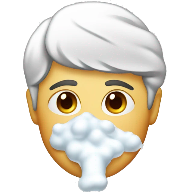 Nose sniffing powdered sugar emoji