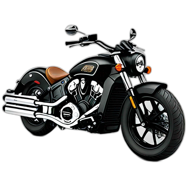 Moto Indian scout color negra emoji