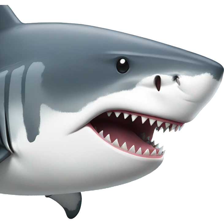 A huge great white shark  emoji