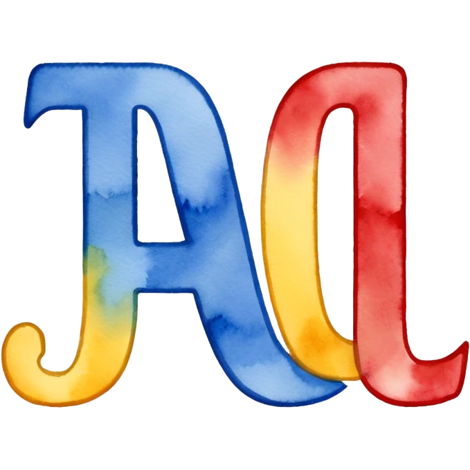 Realistic, watercolor, month January title  emoji