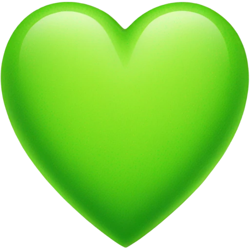 lime green heart emoji