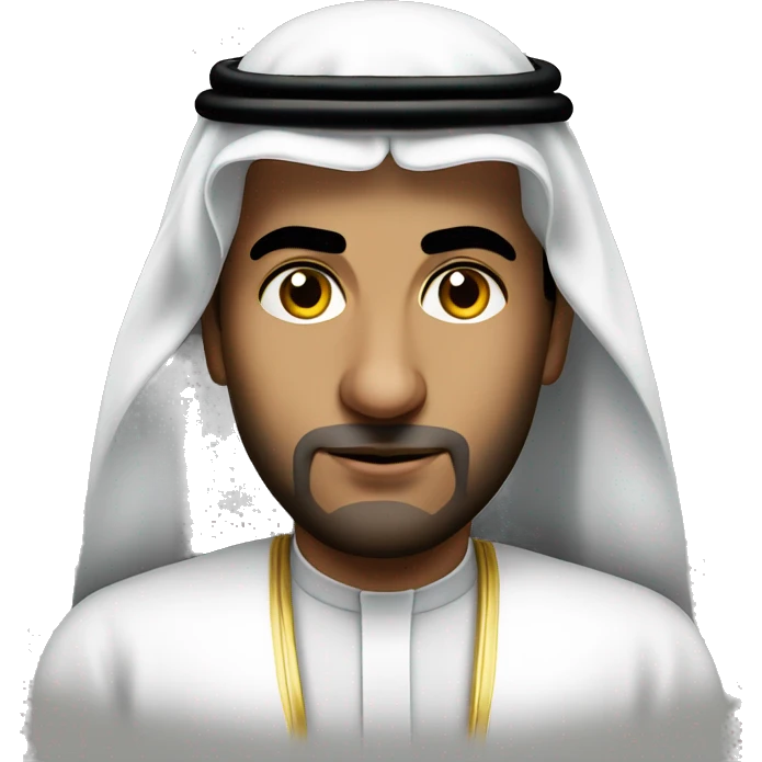 photorealistic  Faisal King of Saudi Arabia serious emoji
