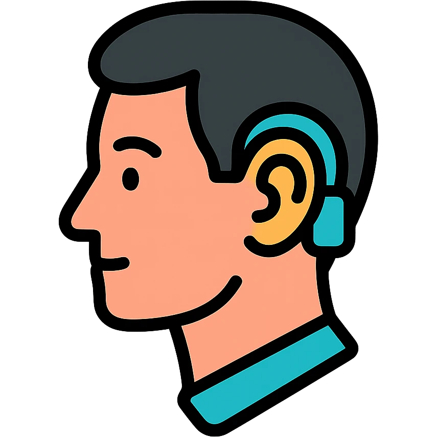 man with hearing aid emoji