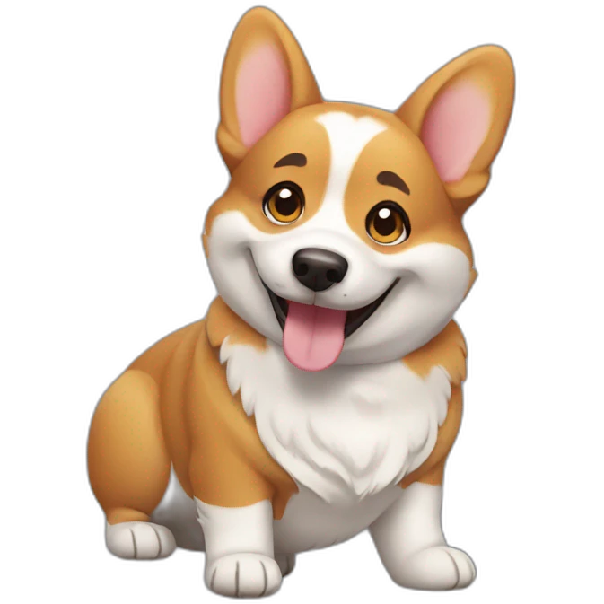 happy corgi emoji