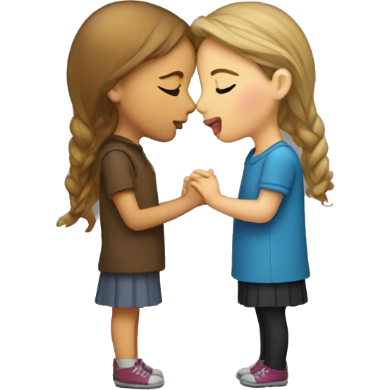 girls kissing emoji