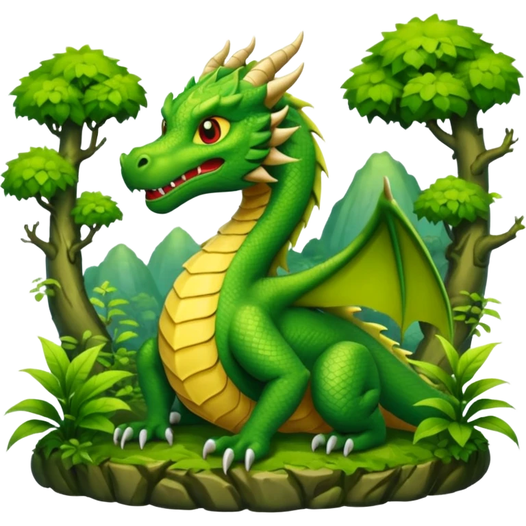 forest with a hidden dragon emoji