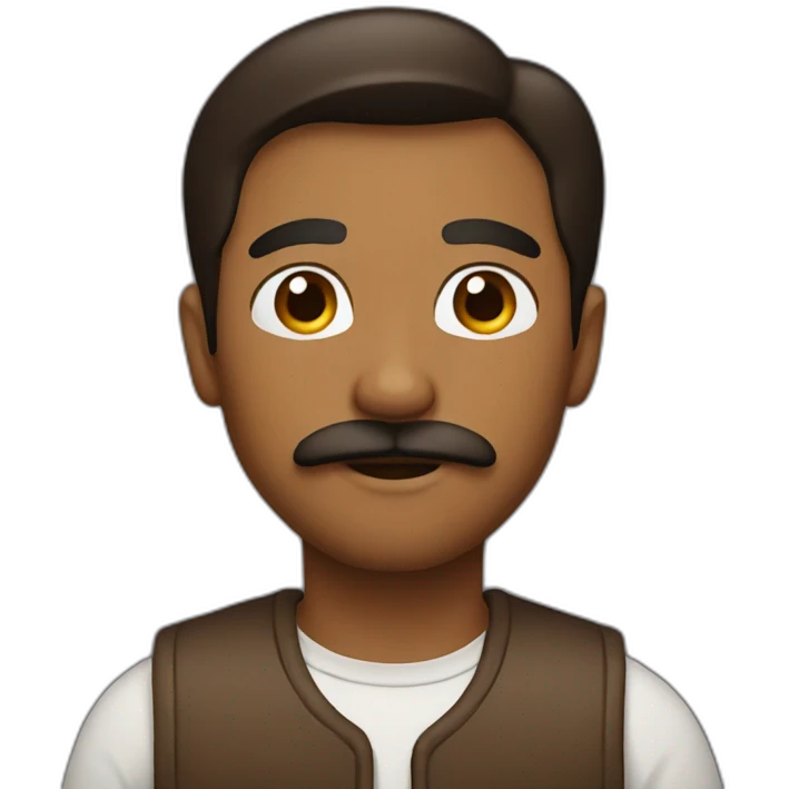 Brown guy with a mustache  emoji