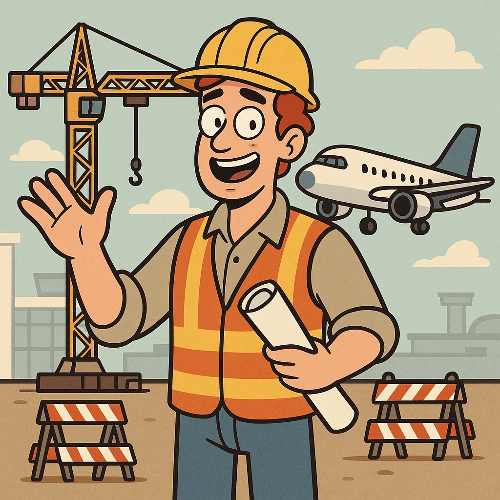 construction and aviation elements emoji