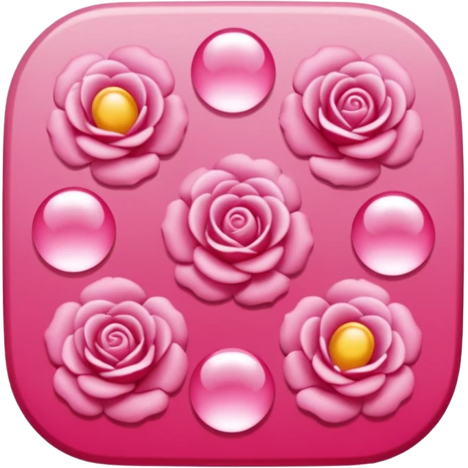 placa de petry com pequenos bastoes rosas flutuando aleatoriamente emoji