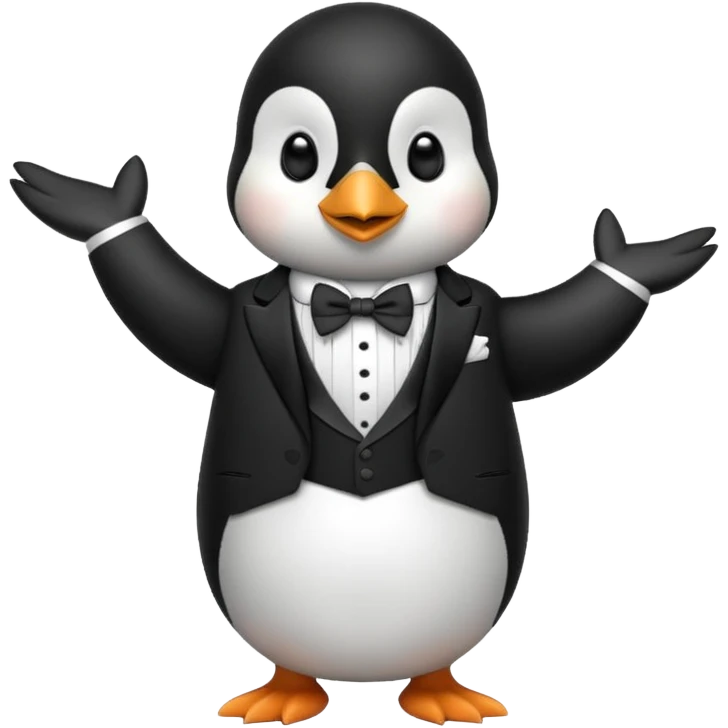 A luxury penguin emoji