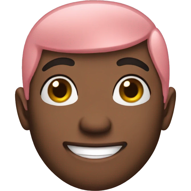 Blushing happy emoji