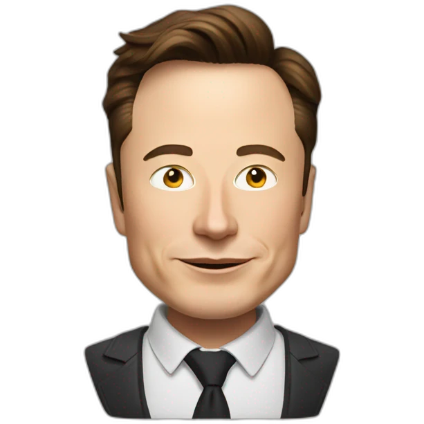 Elon musk with spectales emoji