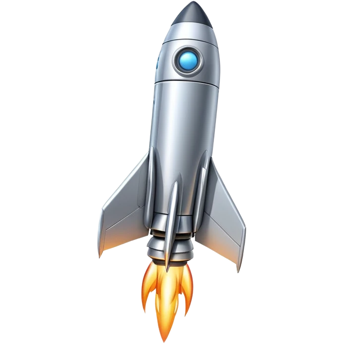 robot like a rocket flying up emoji